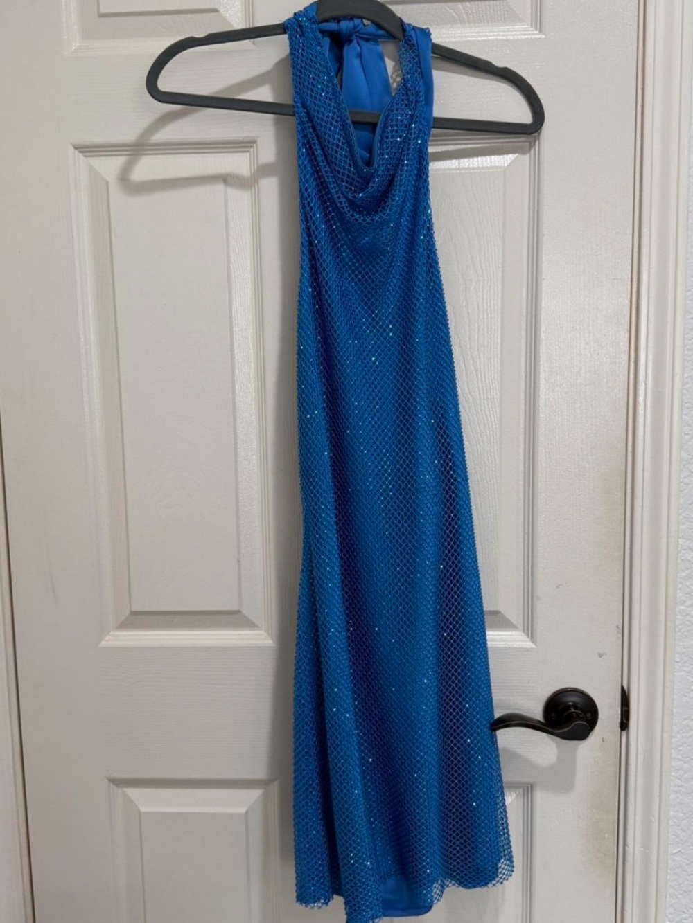 Amanda Uprichard Blue Halter Mini Dress